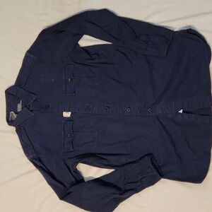Polo By Ralph Lauren Long Sleeve Navy Blue Button Up Shirt (M Size M)